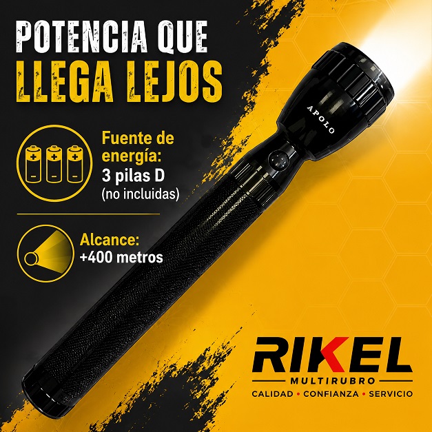 linterna apolo d3 led potente luz blanco frío